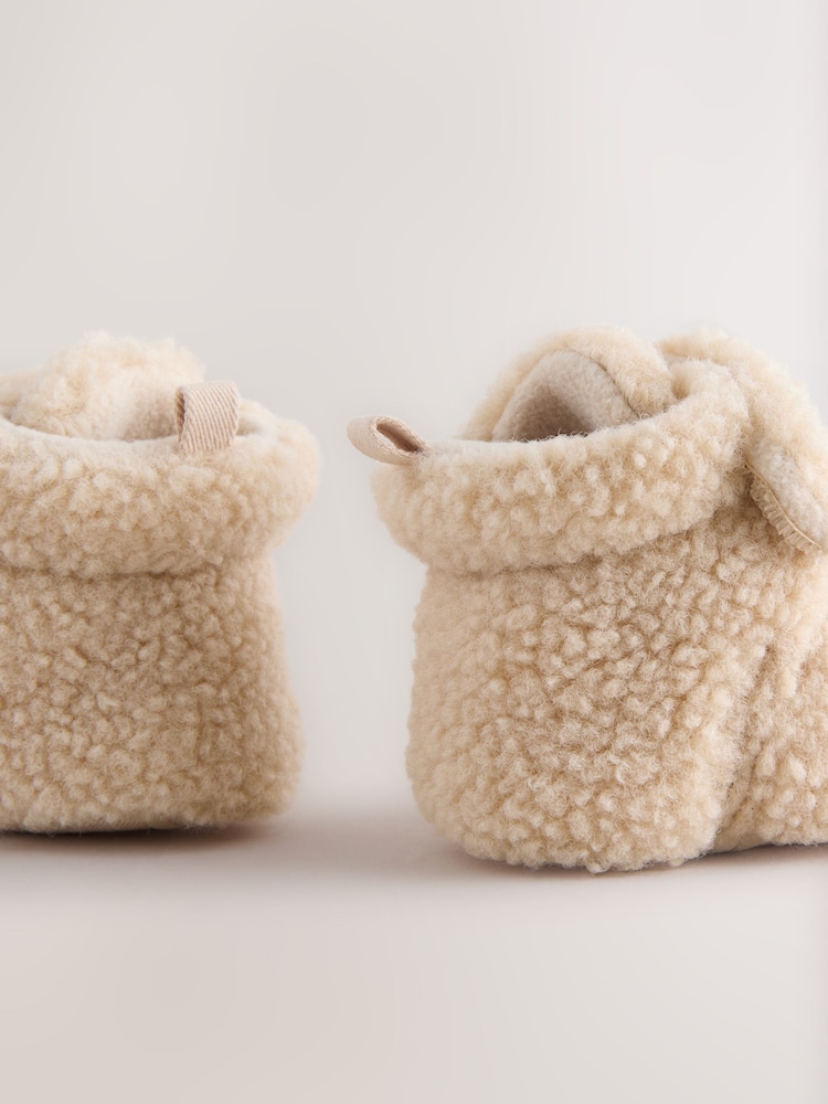 Neutral Borg Baby Touch Fastening Slipper Boots (0-2mths) - Image 5 of 5