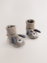 Grey Dog Baby Sock Top Boot Shoes (0-18mths) - Image 1 of 5