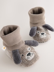 Grey Dog Baby Sock Top Boot Shoes (0-18mths) - Image 3 of 5