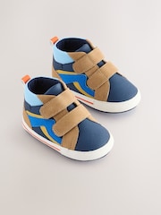 Blue Baby Touch Fastening Trainers (0-2mths) - Image 1 of 5