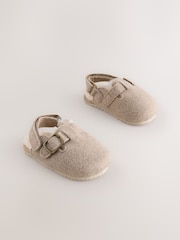 Neutral Baby Faux Lined Clog Shoes (0-2mths) - Image 1 of 8