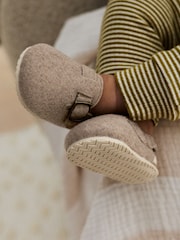 Neutral Baby Faux Lined Clog Shoes (0-2mths) - Image 2 of 8