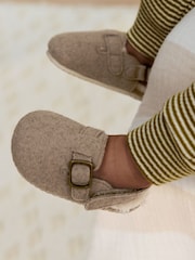 Neutral Baby Faux Lined Clog Shoes (0-2mths) - Image 3 of 8