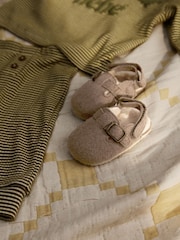 Neutral Baby Faux Lined Clog Shoes (0-2mths) - Image 4 of 8