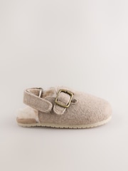 Neutral Baby Faux Lined Clog Shoes (0-2mths) - Image 5 of 8