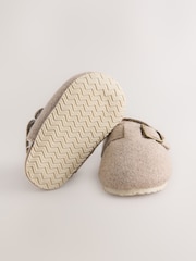 Neutral Baby Faux Lined Clog Shoes (0-2mths) - Image 6 of 8