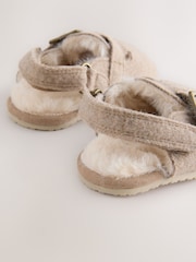 Neutral Baby Faux Lined Clog Shoes (0-2mths) - Image 7 of 8