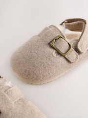 Neutral Baby Faux Lined Clog Shoes (0-2mths) - Image 8 of 8