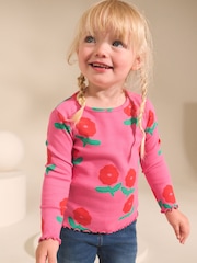 Rainbow Spot Long Sleeve Rib Tops 5 Pack (3mths-7yrs) - Image 12 of 12