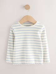 Rainbow Spot Long Sleeve Rib Tops 5 Pack (3mths-7yrs) - Image 5 of 12