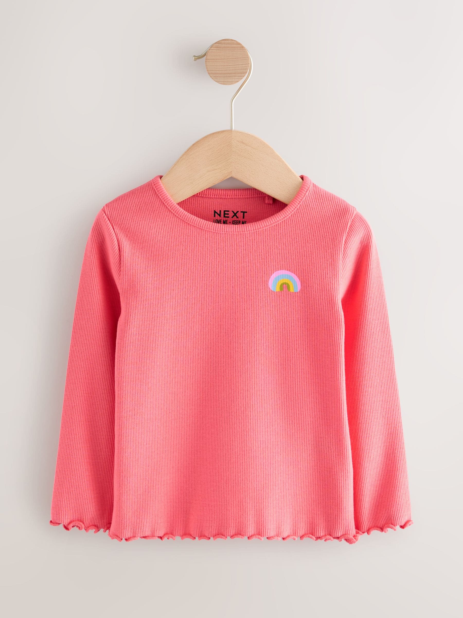 トップス pppp Buy Rainbow Spot Long Sleeve Rib Tops 5 Pack (3mths-7yrs