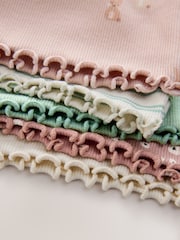 Neutral Long Sleeve Rib Tops 5 Pack (3mths-7yrs) - Image 12 of 12
