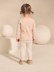 Neutral Long Sleeve Rib Tops 5 Pack (3mths-7yrs) - Image 4 of 7