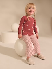 Autumnal Orange Long Sleeve Rib Tops 5 Pack (3mths-7yrs) - Image 3 of 12
