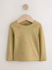 Autumnal Orange Long Sleeve Rib Tops 5 Pack (3mths-7yrs) - Image 5 of 12