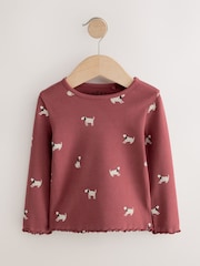 Autumnal Orange Long Sleeve Rib Tops 5 Pack (3mths-7yrs) - Image 6 of 12