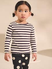 Black/White Long Sleeve Rib Tops 5 Pack (3mths-7yrs) - Image 10 of 13