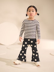 Black/White Long Sleeve Rib Tops 5 Pack (3mths-7yrs) - Image 13 of 13