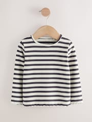 Black/White Long Sleeve Rib Tops 5 Pack (3mths-7yrs) - Image 3 of 13