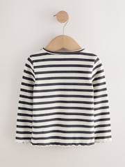 Black/White Long Sleeve Rib Tops 5 Pack (3mths-7yrs) - Image 4 of 13