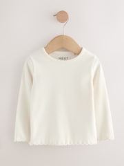 Black/White Long Sleeve Rib Tops 5 Pack (3mths-7yrs) - Image 6 of 13