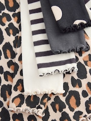 Black/White Long Sleeve Rib Tops 5 Pack (3mths-7yrs) - Image 9 of 13