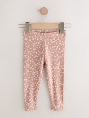 Floral Ribbed Leggings 5 Pack (3mths-7yrs) - Image 3 of 9