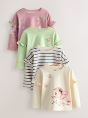 Green Fairy Long Sleeve Tops 4 Pack (3mths-7yrs) - Image 1 of 11