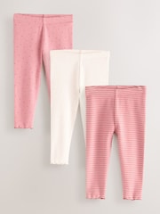 Pink Cosy Leggings 3 Pack (3mths-7yrs) - Image 1 of 10