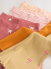 Autumnal Orange Flared Leggings 5 Pack (3mths-7yrs) - Image 9 of 9