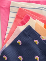 Rainbow Ribbed Leggings 5 Pack (3mths-7yrs) - Image 8 of 9