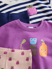 Purple Sweatshirt Set 4 Pack (3mths-7yrs) - Image 11 of 12