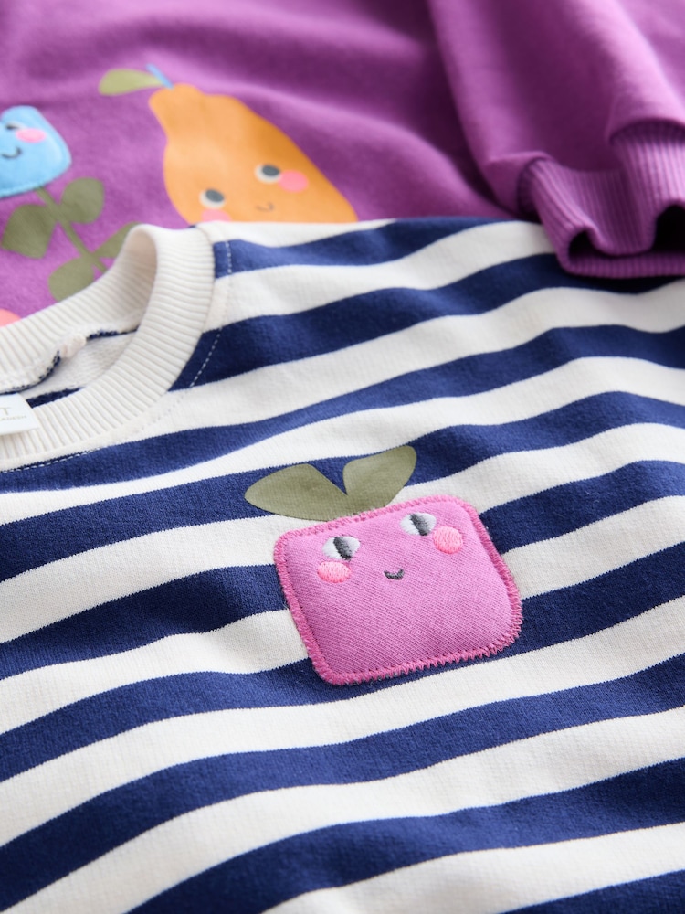 Purple Sweatshirt Set 4 Pack (3mths-7yrs) - Image 12 of 12