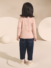 Navy/Ginger Long Sleeve Rib Tops 5 Pack (3mths-7yrs) - Image 2 of 3
