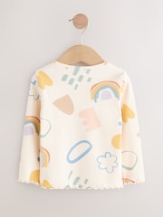 Navy/Ginger Long Sleeve Rib Tops 5 Pack (3mths-7yrs) - Image 6 of 11