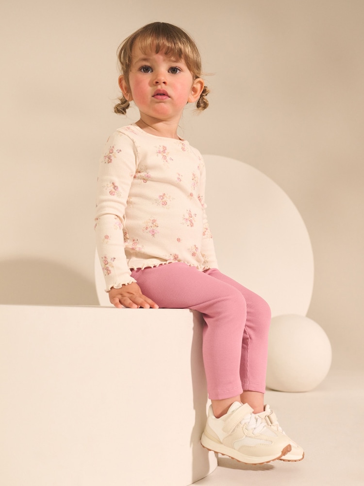 Pink Top and Leggings Set 3 Pack (3mths-7yrs) - Image 11 of 11