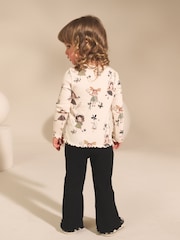 Black/White Top and Flared Leggings Set 2 Pack (3mths-7yrs) - Image 3 of 11