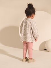 Pink/Neutral Long Sleeve Embroidered Tops (3mths-7yrs) - Image 11 of 12
