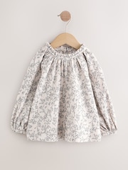 Pink/Neutral Long Sleeve Embroidered Tops (3mths-7yrs) - Image 5 of 12