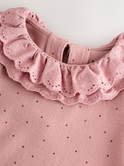 Pink/Neutral Long Sleeve Embroidered Tops (3mths-7yrs) - Image 7 of 12