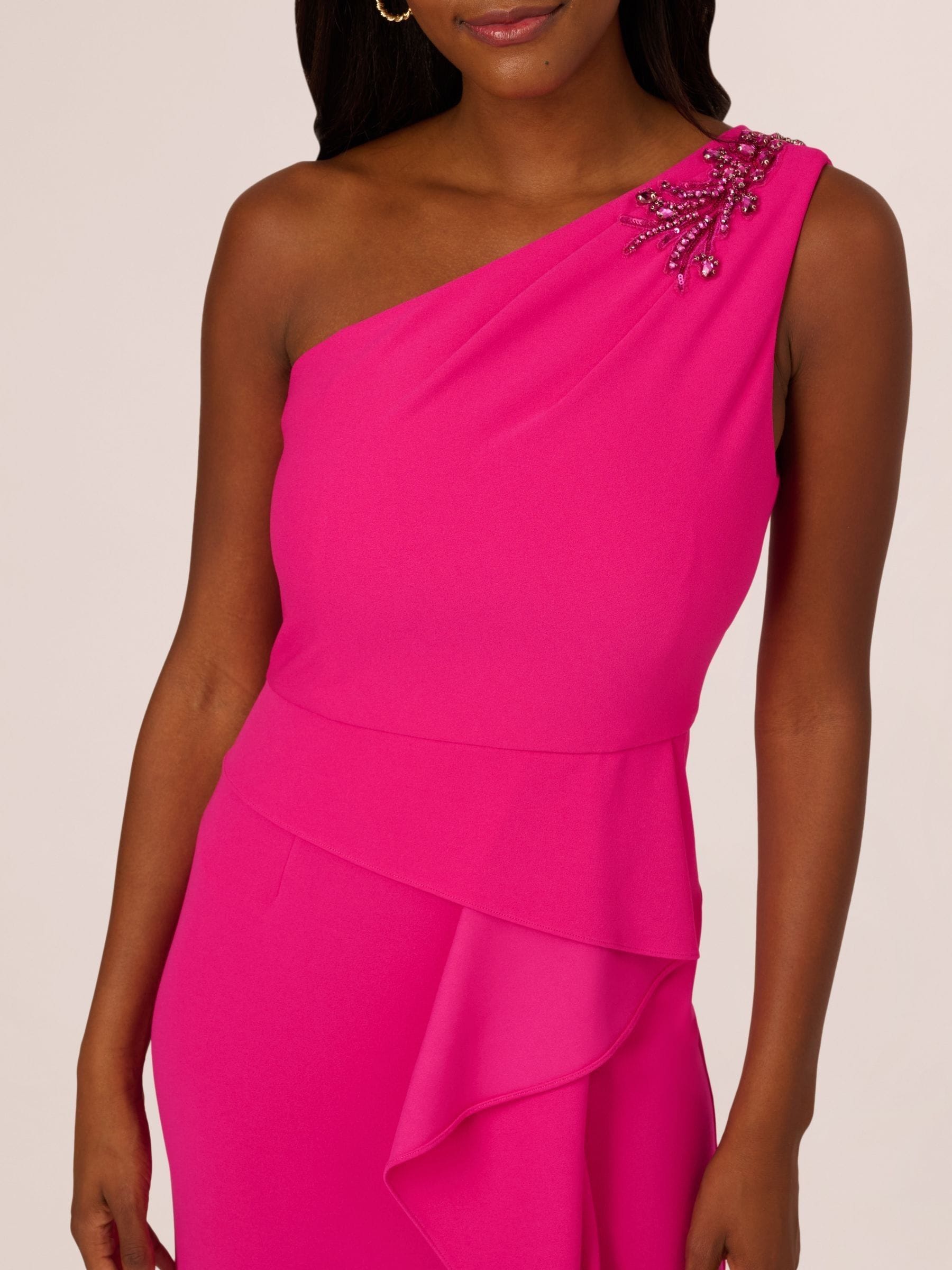 Buy Adrianna Papell Pink Studio Beaded Knit Crepe Gown from