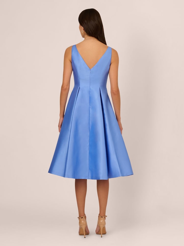 Adrianna Papell Sleeveless Tea Length Dress - Image 3 of 8