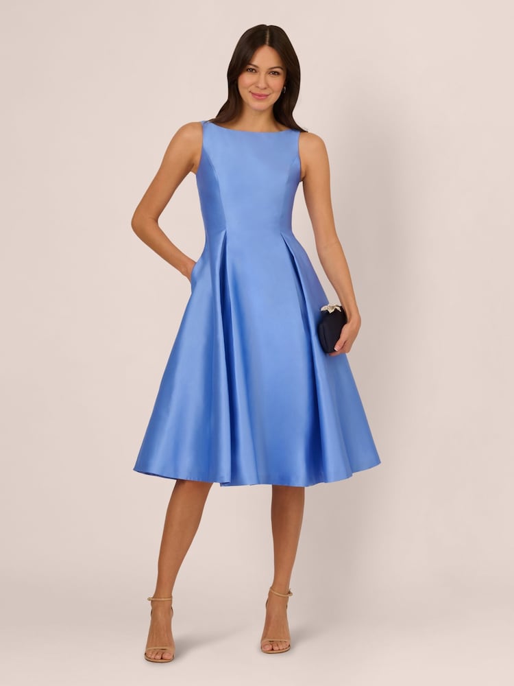 Adrianna Papell Sleeveless Tea Length Dress - Image 4 of 8
