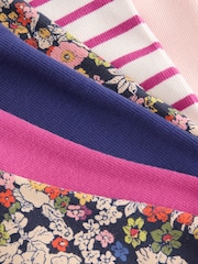Navy/Pink Top and Flared Leggings Set 3 Pack (3mths-7yrs) - Image 4 of 11