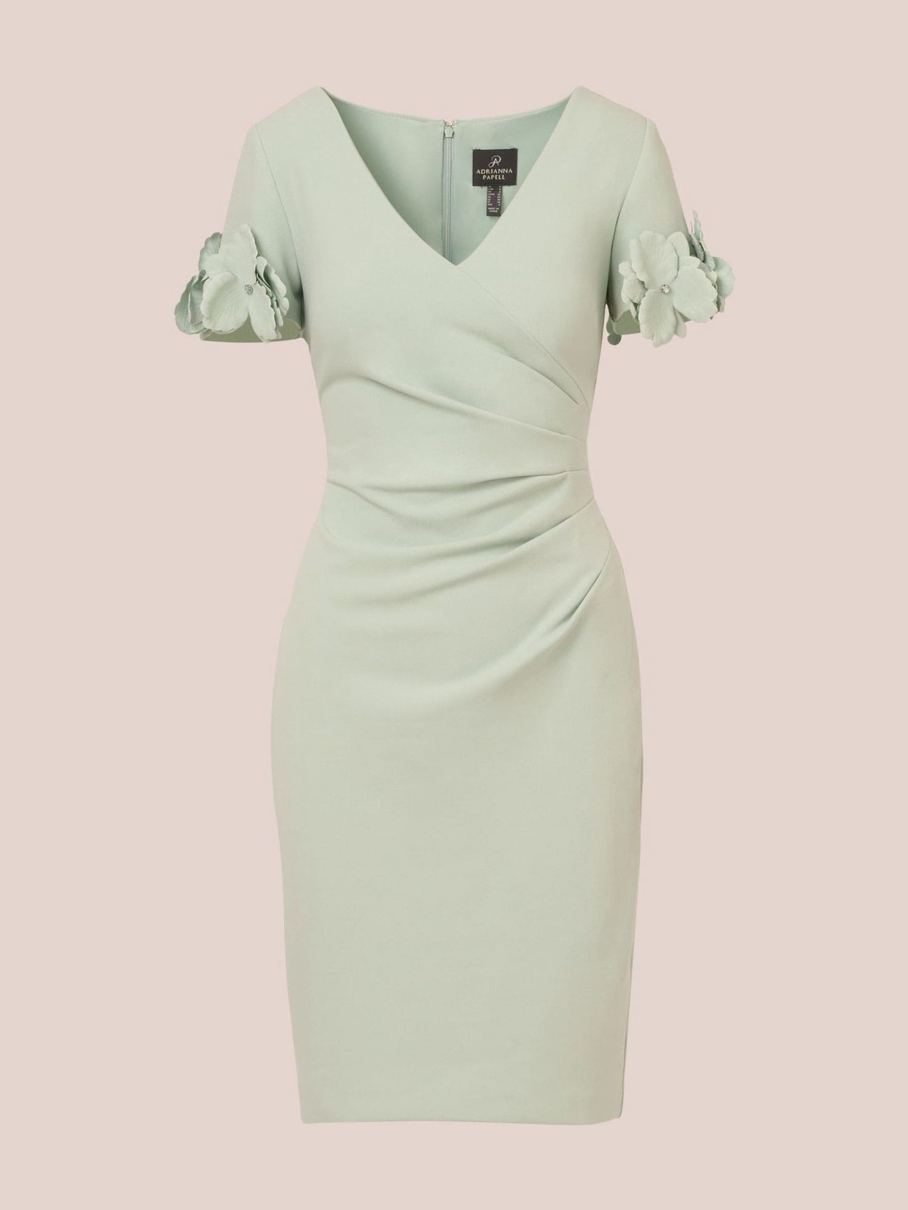 【海外限定】AdriannaPapell ドレス☆Green Knit Crepe Short Dr Buy Adrianna Papell Green Knit Crepe Short Dress from Next Chile