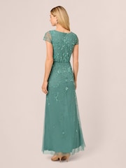 Adrianna Papell Green Studio Beaded Blouson Long Dress - Image 2 of 7
