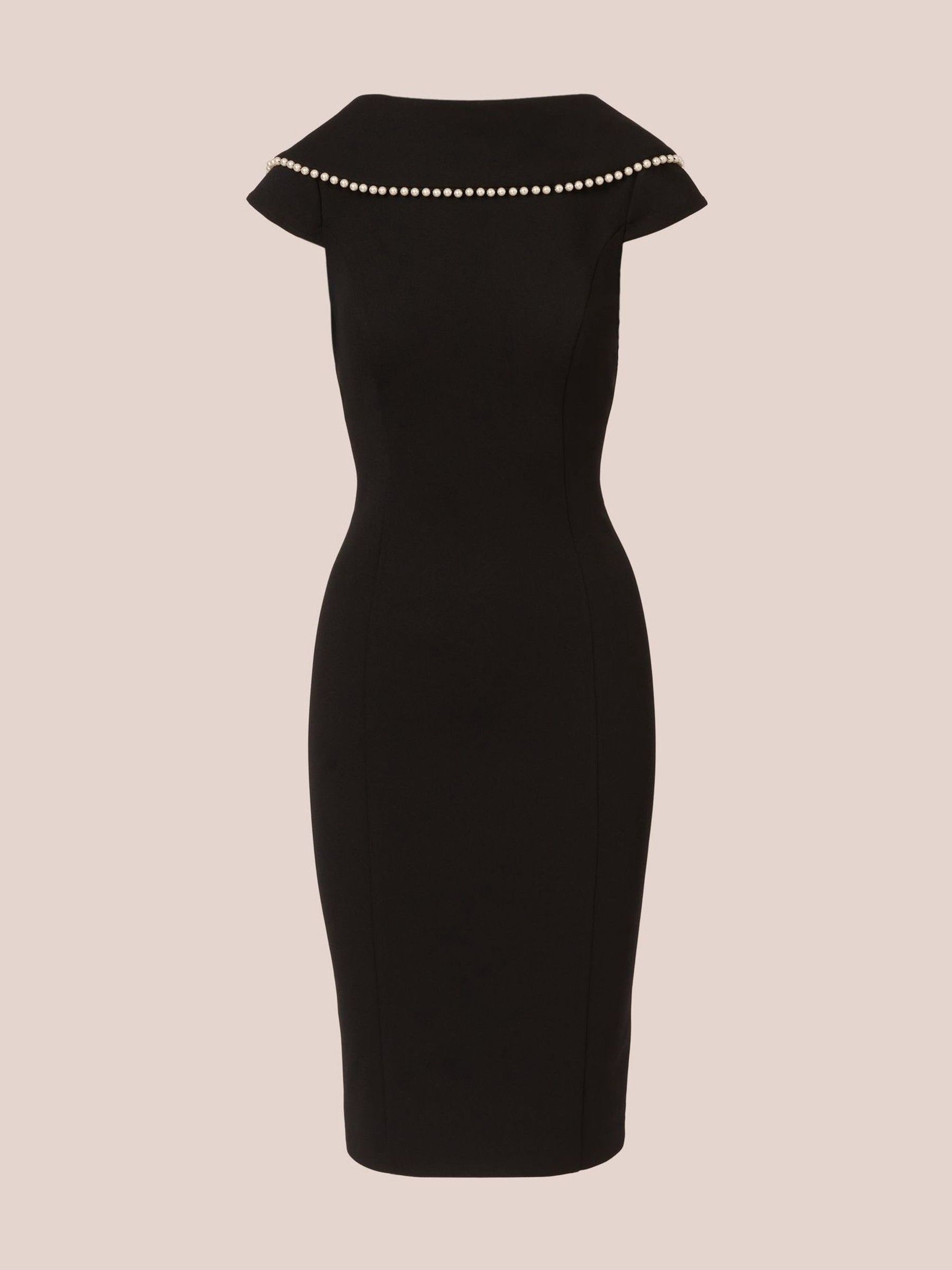 【海外限定】AdriannaPapell ドレス☆Roll Neck Pearl Black Mid Buy Adrianna Papell Roll Neck Pearl Black Midi Dress from