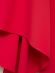 Mango Pink Flute Sleeve Satin Midi Dress - Image 6 of 6