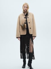 Mango Cream Fleece Duffle Coat - Image 2 of 6