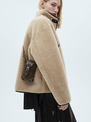 Mango Cream Fleece Duffle Coat - Image 4 of 6